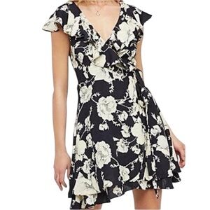Free People Women’s French Quarter Mini Wrap Dress size S-M